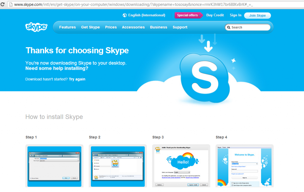 how to register and download skype9